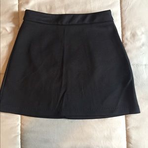 Short black mini skirt
